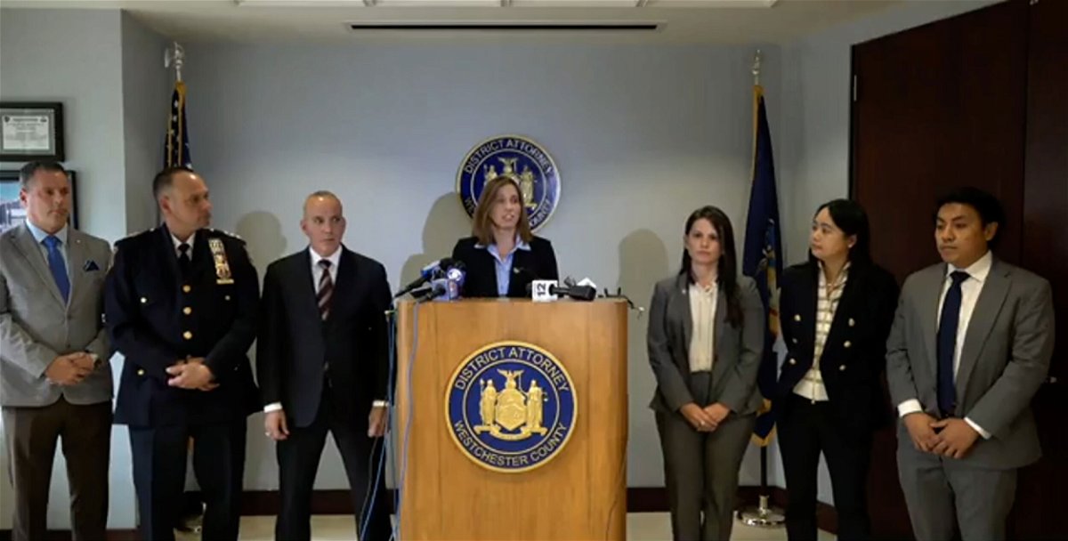 <i>Westchester County District Attorney's Office</i><br/>Westchester County District Attorney Miriam E. Rocah speaks during a news conference on November 30.
