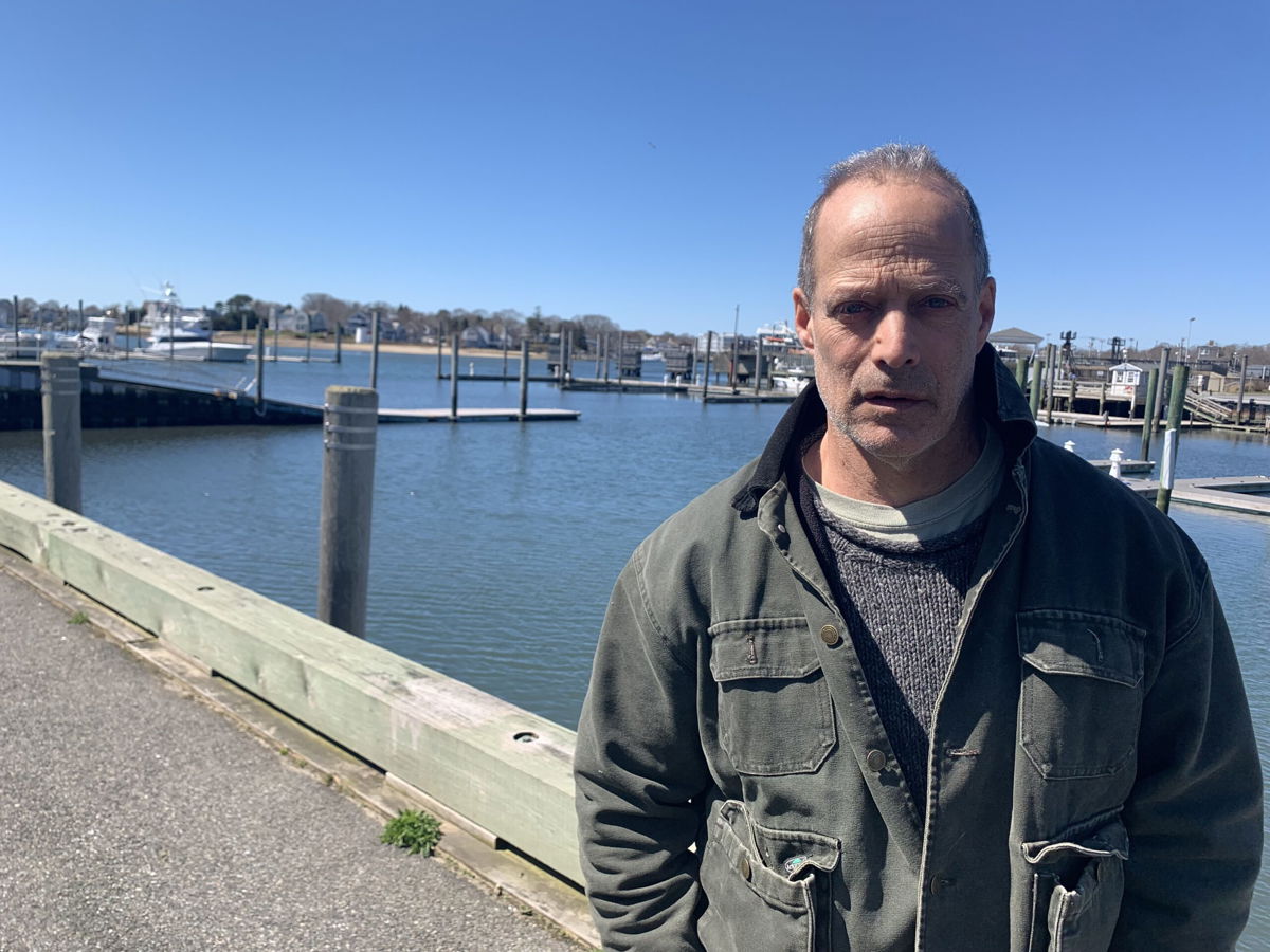 <i>CNN</i><br/>Author Sebastian Junger stands outside Cape Cod Hospital