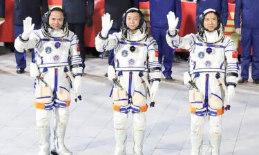 (From left) Chinese astronauts Zhang Lu