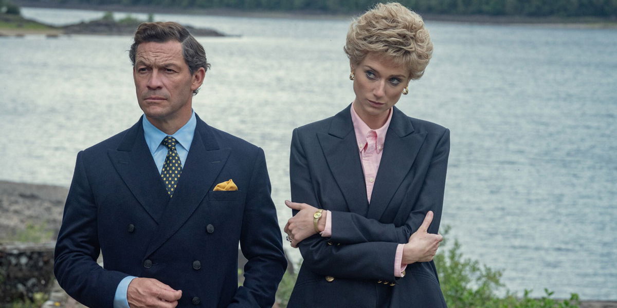 <i>Keith Bernstein/Netflix</i><br/>Dominic West as Prince Charles (left) and Elizabeth Debicki as Diana are pictured here in Season 5 of 