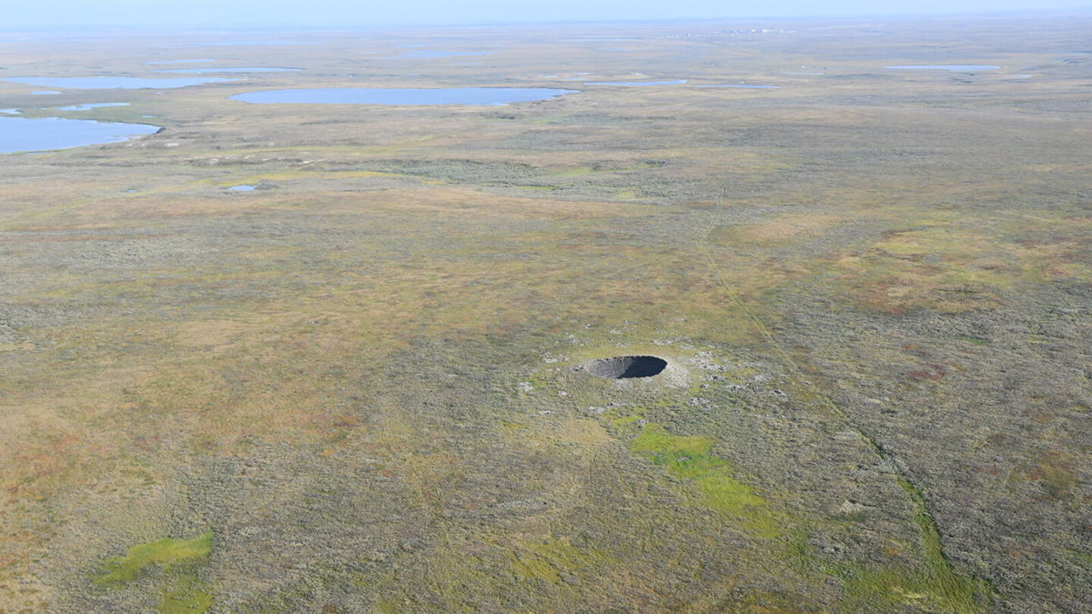 <i>Evgeny Chuvilin/Skoltech</i><br/>An explosive buildup of methane — a potent greenhouse gas — is thought to have formed craters in Siberia.