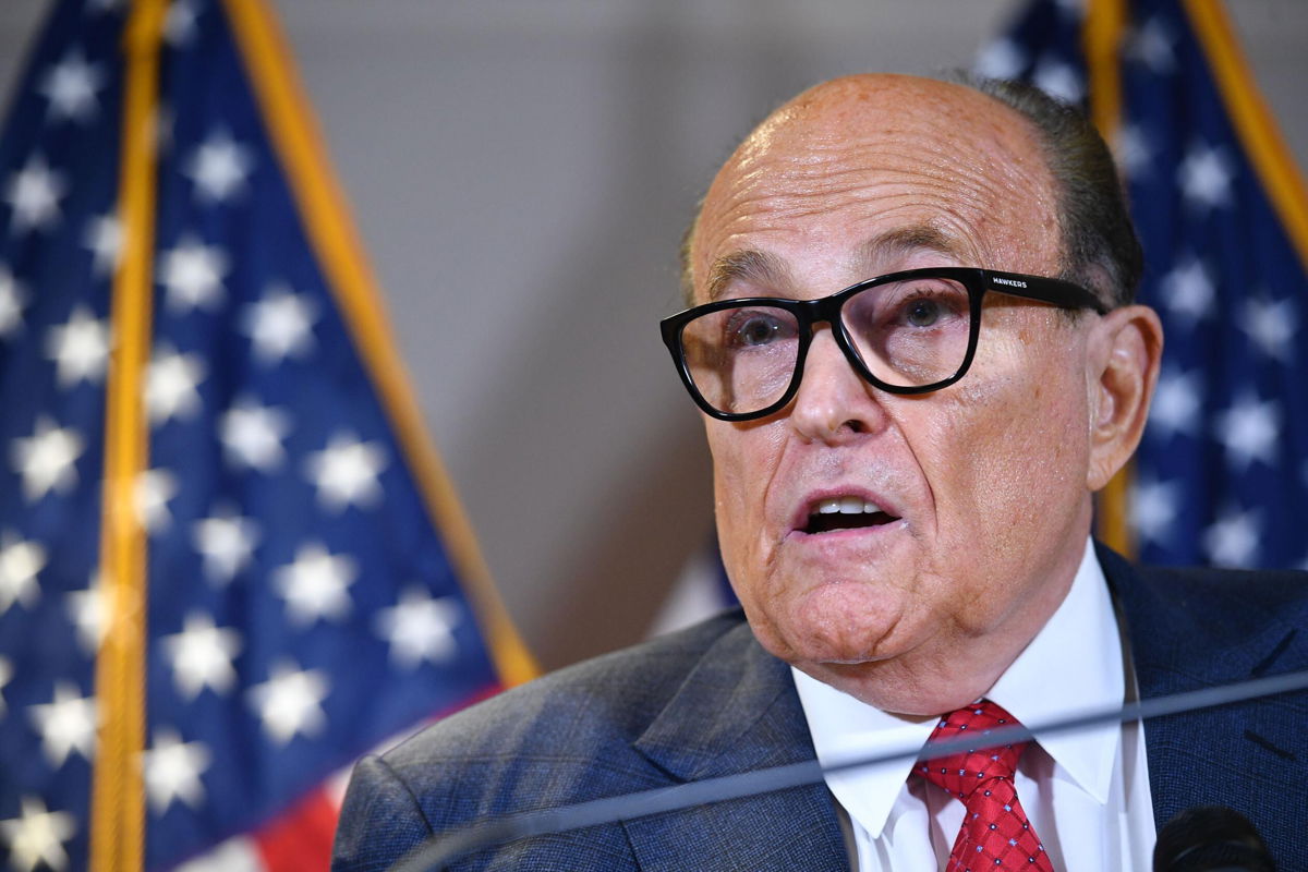 <i>Mandel Ngan/AFP/Getty Images</i><br/>Federal prosecutors investigating Rudy Giuliani have informed a judge overseeing the foreign lobbying probe that their case is closing without any charges. Giuliani is seen here in Washington