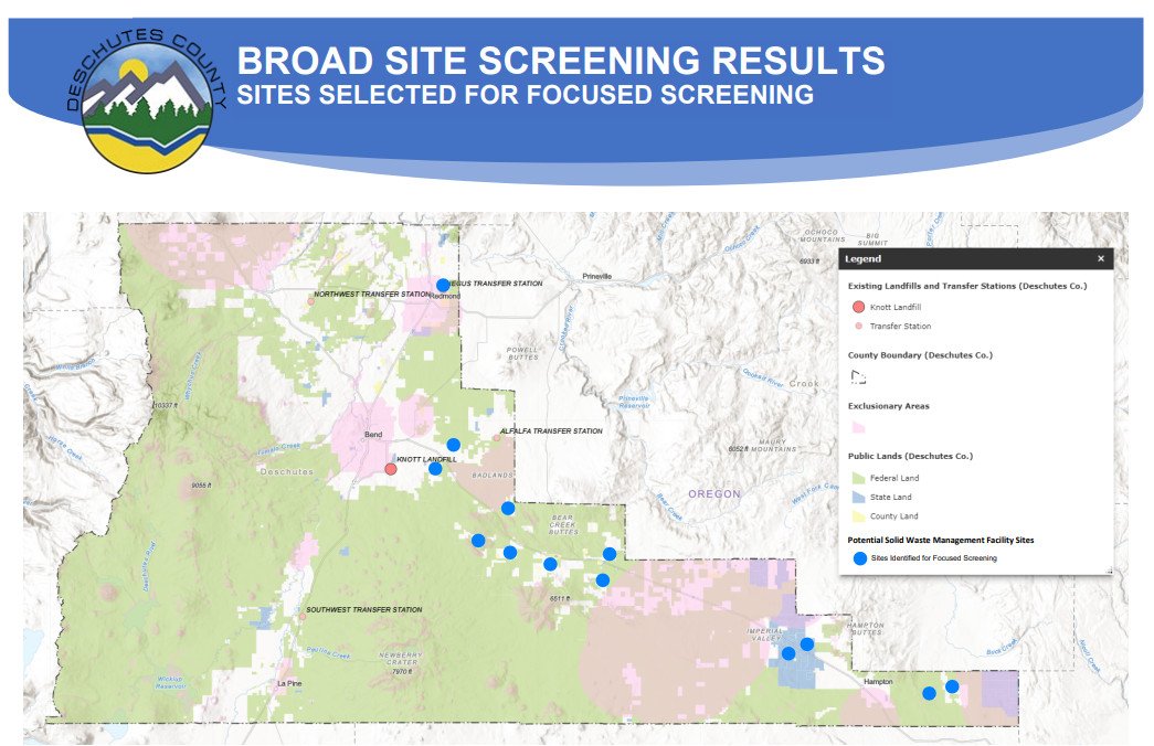Deschutes County advisory panel to review 13 possible sites for county’s next landfill