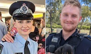 Constable Rachel McCrow (left) and Constable Matthew Arnold were shot dead