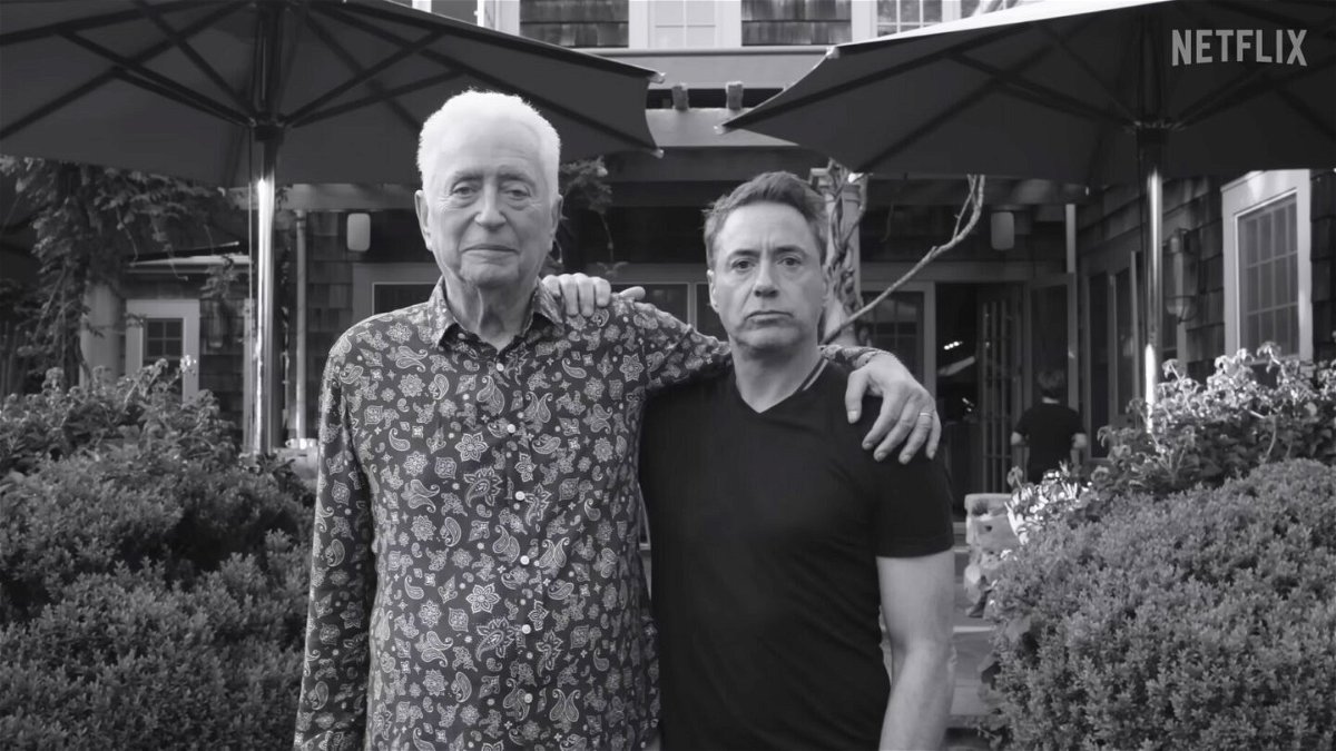 <i>Netflix</i><br/>Robert Downey Jr. pays tribute to his late dad in the intimate 'Sr.'. Robert Downey Sr. and Downey Jr. are pictured here in the Netflix documentary.