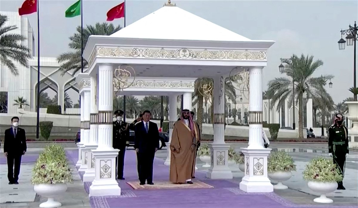 <i>EKHBARIYAH TV/Reuters</i><br/>President Xi was given a warm welcome in Saudi Arabia with ceremonies on Thursday.