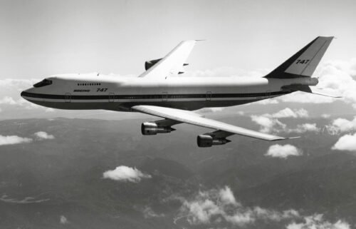 The Boeing 747 in 1969.