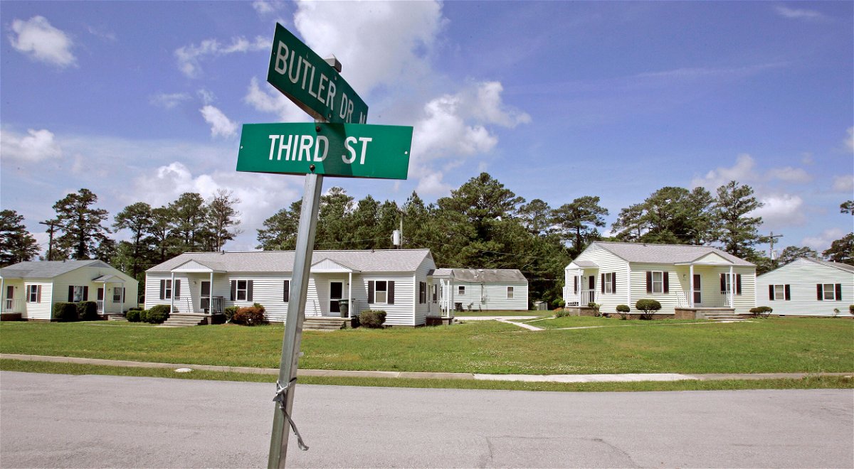 <i>Gerry Broome/AP</i><br/>This photo shows some of the older base housing in the Midway Park neighborhood at Camp Lejeune.