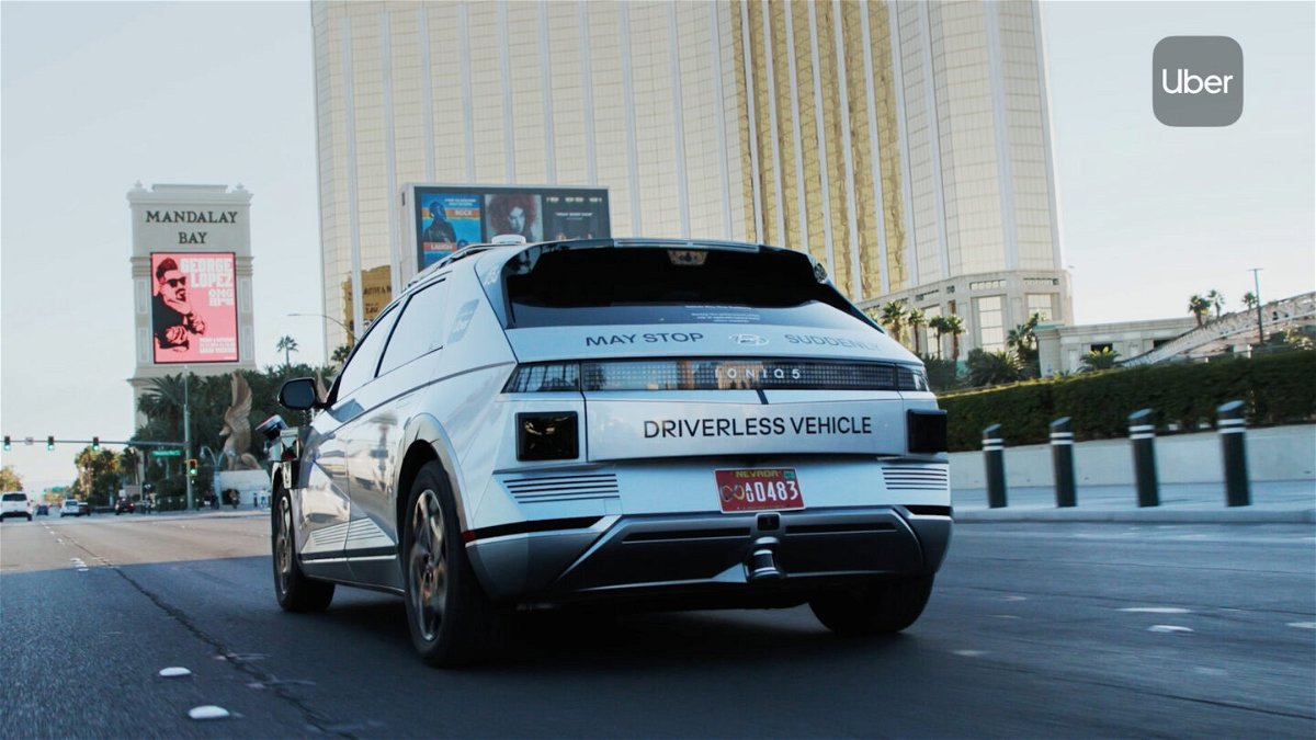 <i>Uber</i><br/>Uber is now offering Las Vegas riders the option on its app to hail a self-driving taxi.
