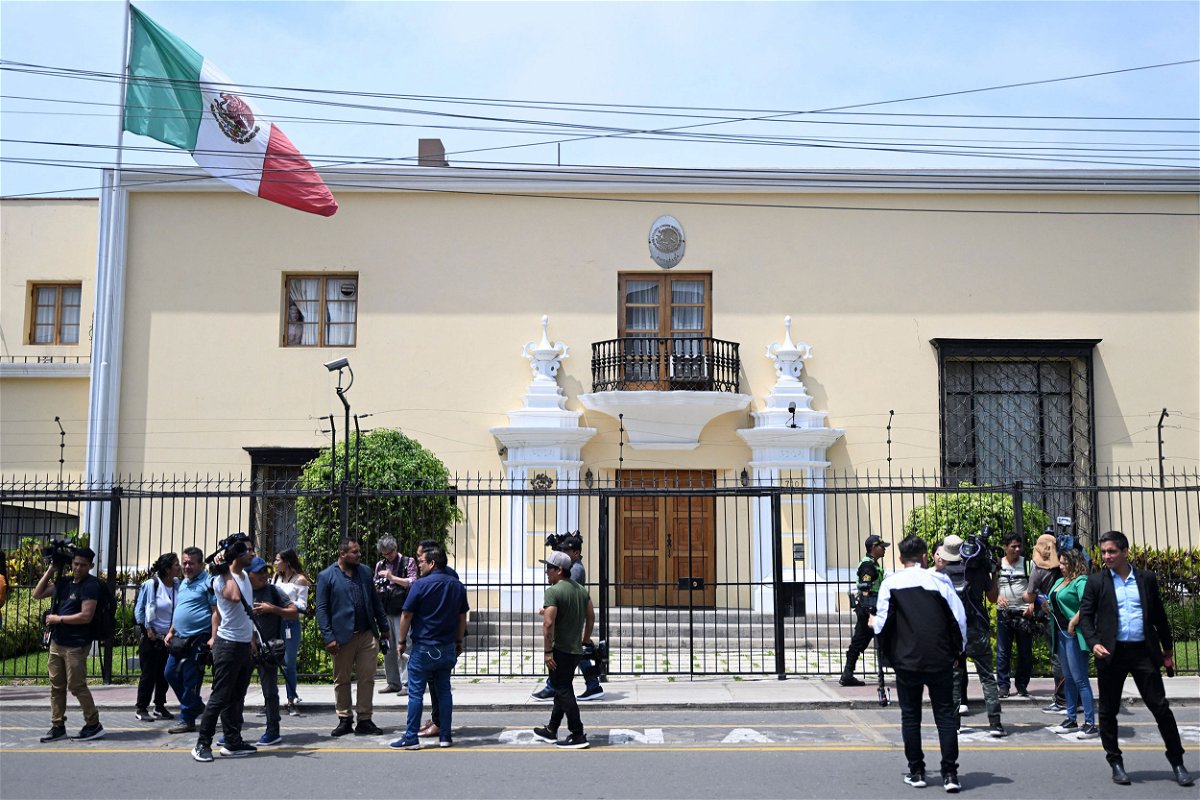 <i>Ernesto Benavides/AFP/Getty Images</i><br/>Pedro Castillo's family is already at the Mexican embassy in Peru's capital Lima