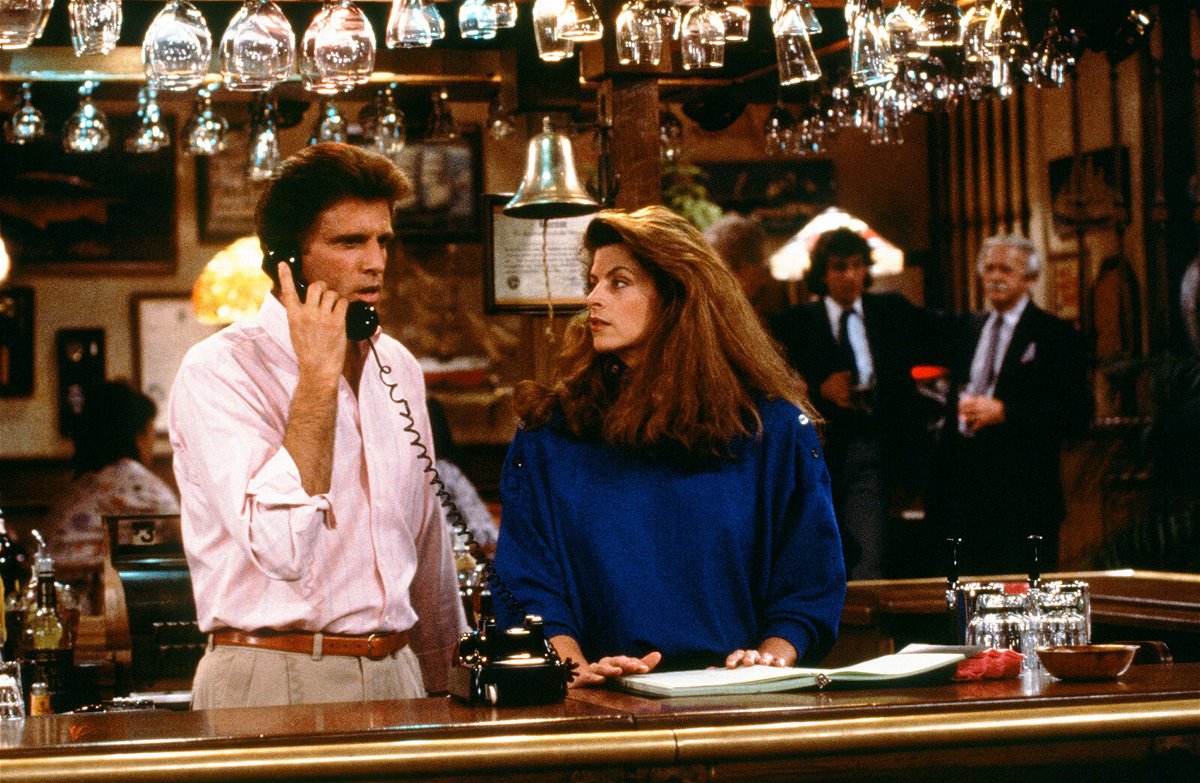 <i>NBC/Getty Images</i><br/>Ted Danson (left) and Kirstie Alley are pictured here in 'Cheers.'