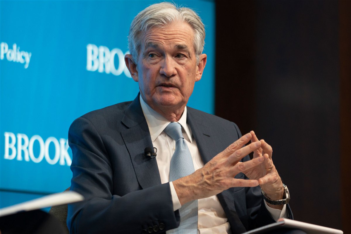 <i>Nathan Howard/AP</i><br/>Federal Reserve Chair Jerome Powell speaks on Fiscal and Monetary Policy at the Brookings Institute on Wednesday