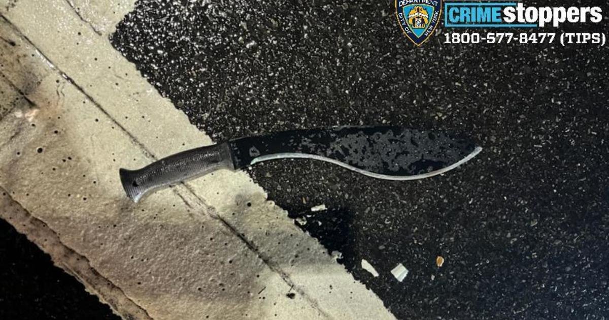 <i>NYPD/WCBS</i><br/>The NYPD and FBI investigation into a machete attack on three police officers near Times Square on Saturday night now spans from New York City to Maine