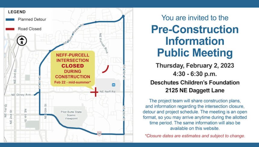 Neff-Purcell closure-detour city of Bend