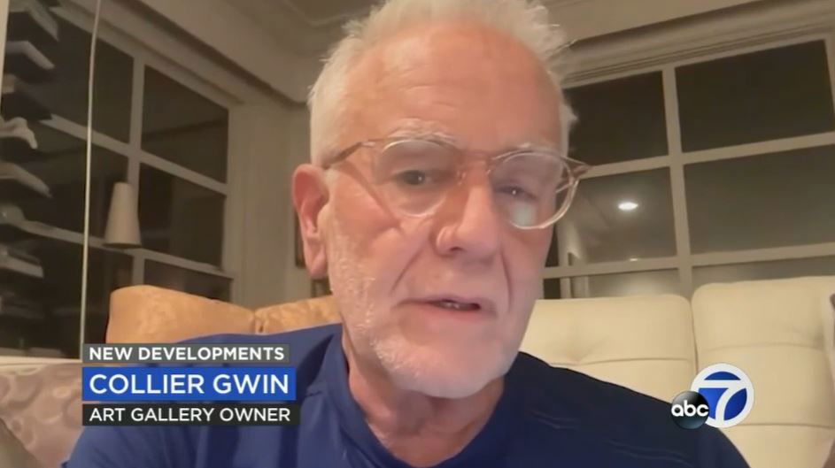 <i>KGO</i><br/>San Francisco art gallery owner Collier Gwin apologized Sunday night for spraying an unhoused person with a water hose.