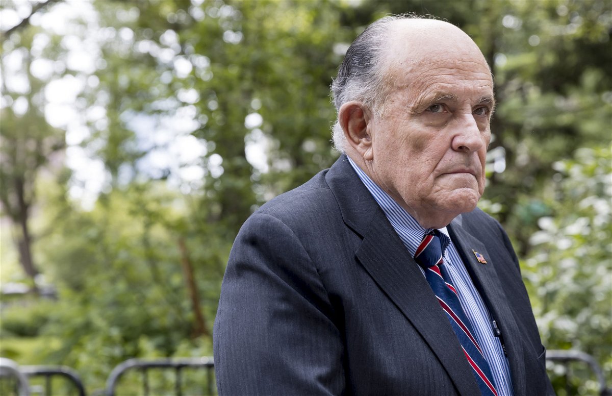 <i>Justin Lane/EPA-EFE/Shutterstock</i><br/>Rudolph W. Giuliani appears at a news conference in New York in June 2022. Special counsel Jack Smith's team has subpoenaed Giuliani.