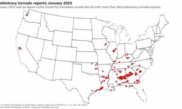 January 2023 was an above-normal month for tornadoes across the United States with more than 160 preliminary tornado reports.