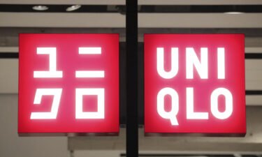 The trademark of UNIQLO is seen at Ginza district in Chuo Ward
