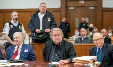 A New York judge has given Steve Bannon until the end of February to find new lawyers to advise him in a criminal fraud case. Bannon is seen here on January 12 during a hearing at the New York Supreme Court.