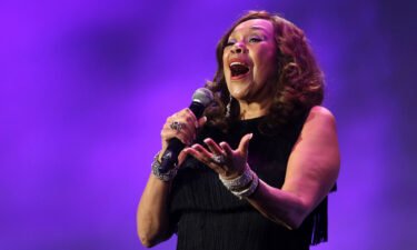 Anita Pointer performs at the Venice Family Clinic's 32nd Annual Silver Circle Gala at The Beverly Hilton Hotel on March 3