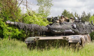 The Biden administration is finalizing plans to send US-made Abrams tanks to Ukraine. Pictured is an M1 Abrams tank during a multinational exercise at the Hohenfels training area in Germany.