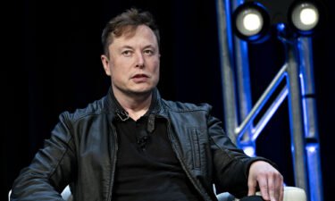Elon Musk speaks during a discussion at the Satellite 2020 Conference in Washington