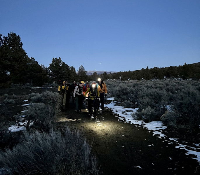 Deschutes County Sheriff's Search and Rescue volunteers used wheeled litter to assist injured Horse Ridge hiker on Saturday