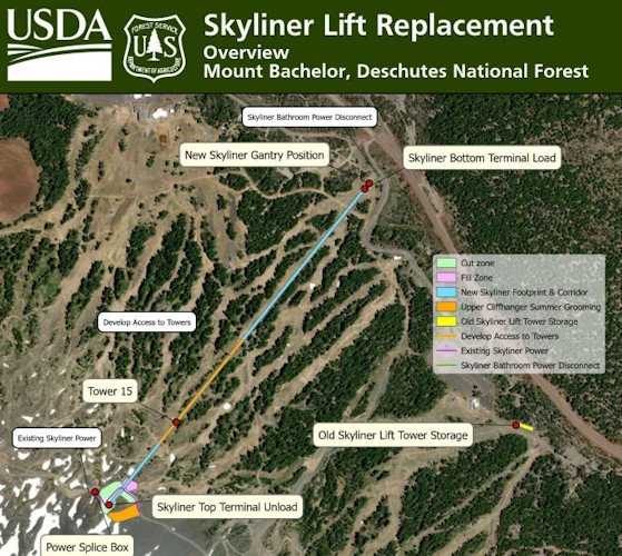 Mt. Bachelor's installation of new 'sixpack' Skyliner lift means May 1