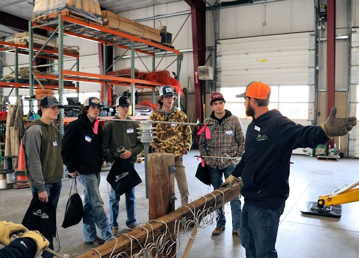 Midstate Electric Co-Op workers showed the facets of various jobs at Thursday's Career Day event