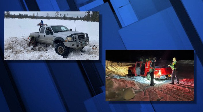 Two of the three stranded-motorist rescues by Crook County Sheriff's Search and Rescue in recent days