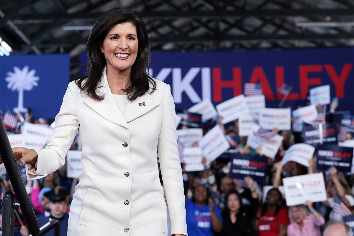 <i>Win McNamee/Getty Images</i><br/>Former South Carolina Gov. and United Nations ambassador Nikki Haley arrives for an event launching her candidacy for the US presidency on February 15 in Charleston