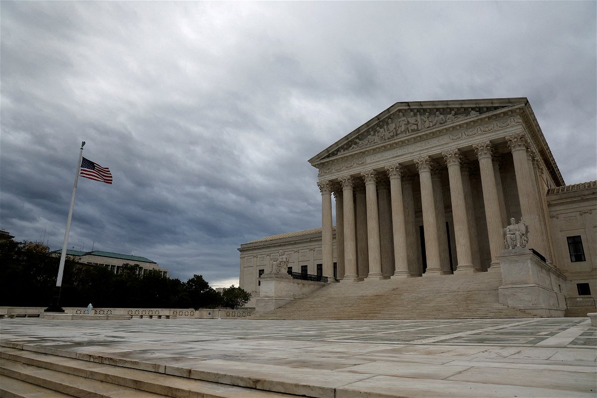 <i>Jonathan Ernst/Reuters</i><br/>A view of the U.S. Supreme Court building is seen here in Washington in October 2022. Congress