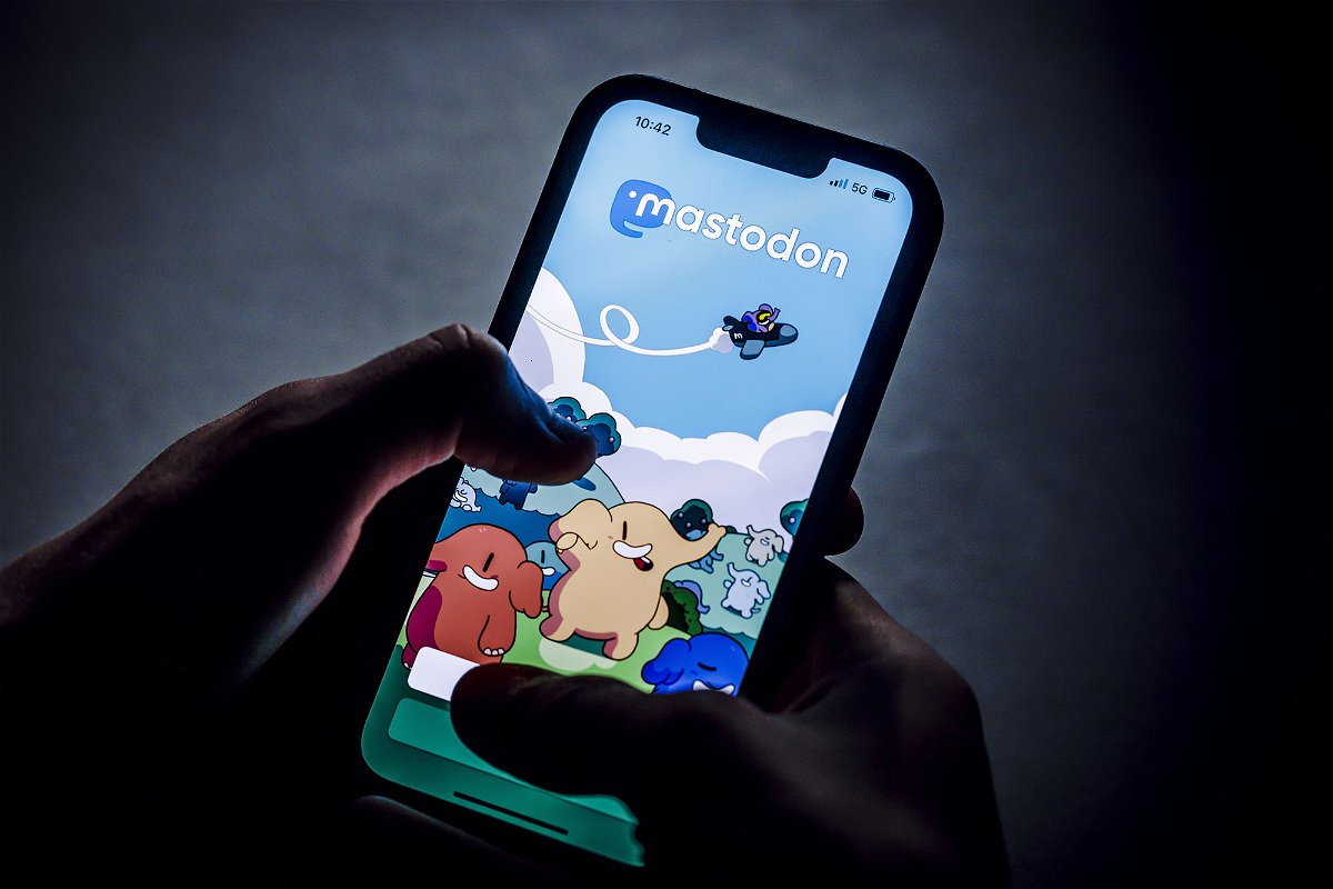 <i>Thomas Trutschel/Photothek/Getty Images</i><br/>Mastodon is Twitter's most high-profile recent rival. The Mastodon app is displayed here on a smartphone in 2022 in Berlin