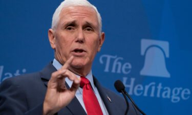 Former Vice President Mike Pence speaks at the Heritage Foundation