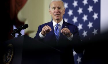 President Joe Biden speaks during an event to discuss Social Security and Medicare Thursday