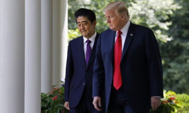 Shinzo Abe's memoir details his meetings with former President Donald Trump and reveals his thought process ahead of the US-North Korea summit. Abe and Trump are pictured here in 2018 in Washington