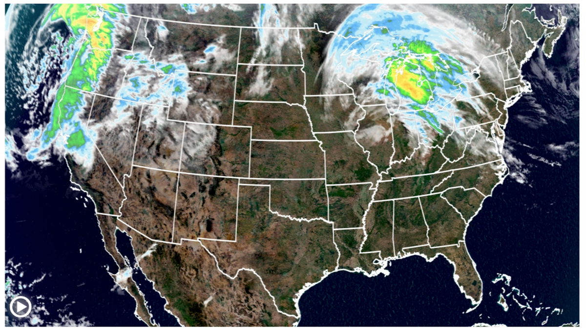 <i>CNN Weather</i><br/>A look at the satellite radar just after 11 a.m. ET on Monday