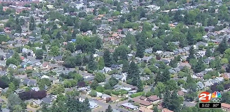 Aerial view of Bend