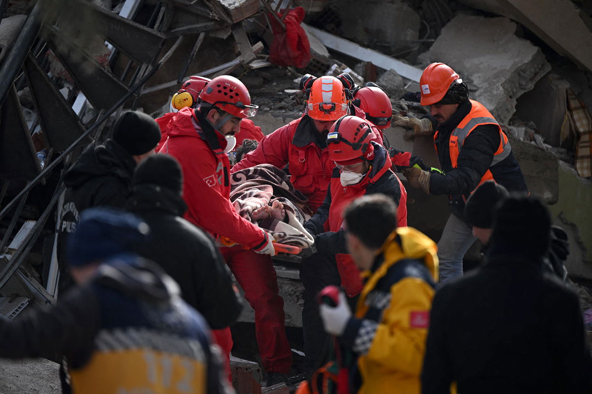 <i>Ozan Kose/AFP/Getty Images</i><br/>Leading soccer figures helped raise more than $44 million in a single day for Turkey's quake fundraising campaign. A rescue operation is underway in Kahramanmaraş