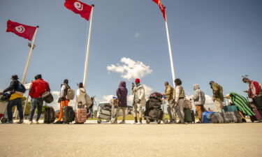 A viral video from late February showed a man decrying the incompatibility of Black African "values" with those of Tunisians. Citizens of the Ivory Coast are pictured in Tunis on March 7 as they prepare to head back to their country.