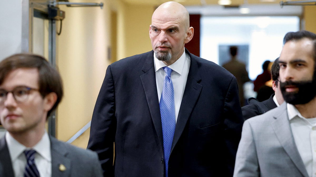 <i>Evelyn Hockstein/Reuters</i><br/>Democratic Sen. John Fetterman