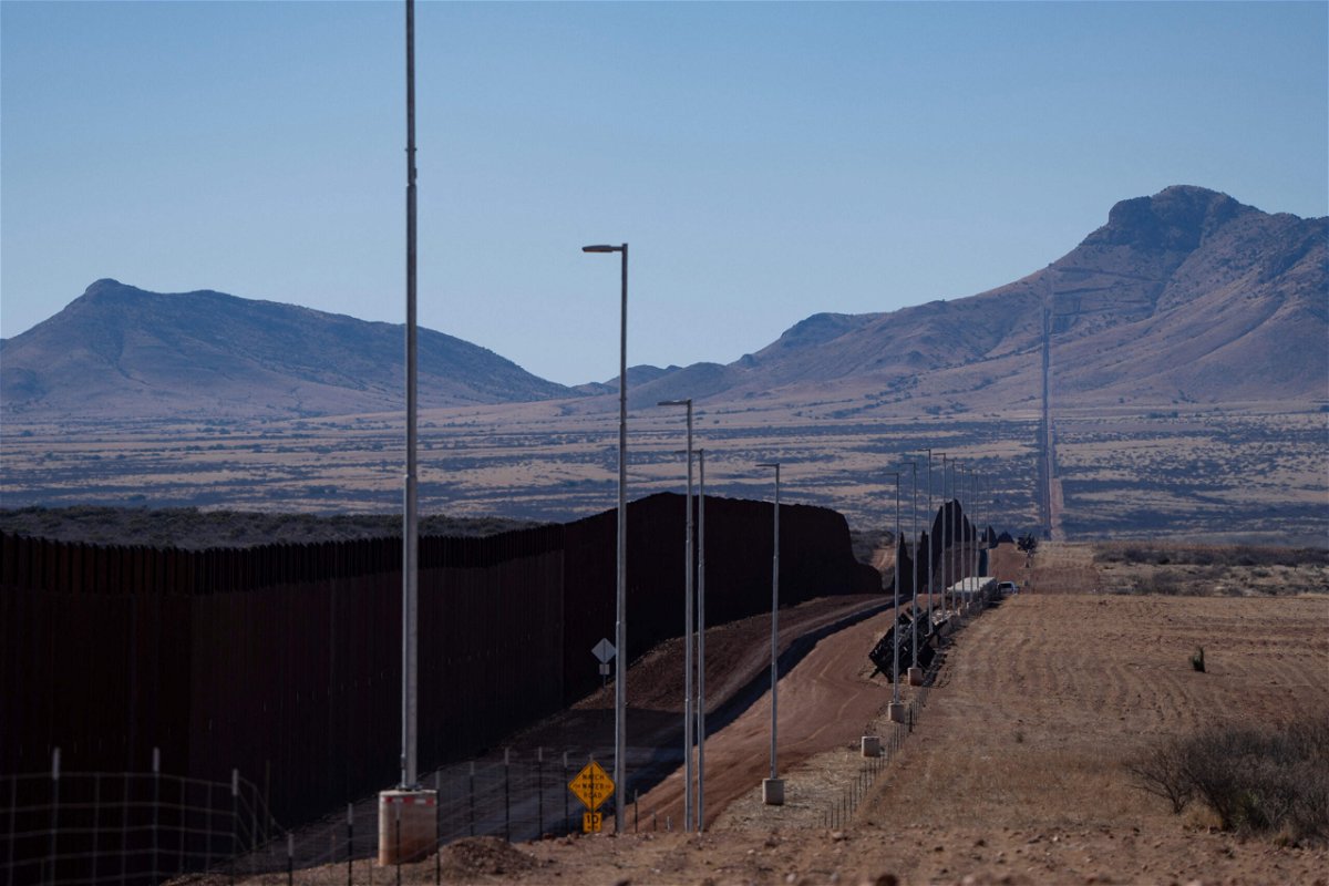 <i>Rebecca Noble/AFP/Getty Images</i><br/>The Biden administration are discussing more restrictive policies that would keep migrants from coming to the US. Pictured is the US-Mexico border in Cochise County near Sierra Vista