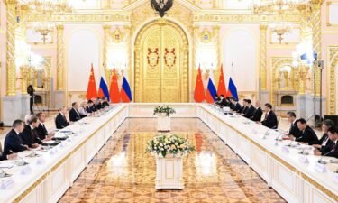 Chinese leader Xi Jinping and Russian President Vladimir Putin hold talks at the Kremlin in Moscow