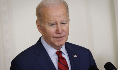 US President Joe Biden speaks in the East Room of the White House in Washington