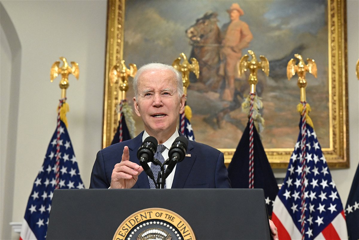 <i>Saul Loeb/AFP/Getty Images</i><br/>5 things to know for March 14 includes President Joe Biden speaking about the US banking system on March 13 at the White House in Washington