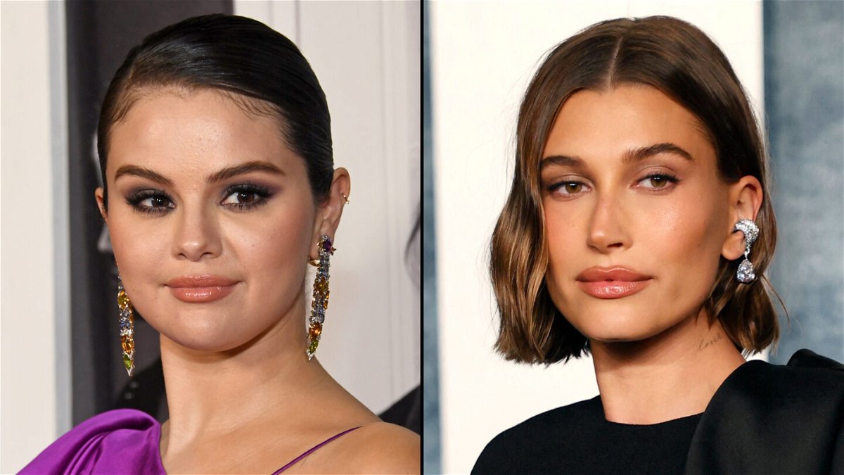 <i>Jon Kopaloff/Getty Images/Michael Tran/AFP/Getty Images</i><br/>Selena Gomez wants the Hailey Bieber hate to stop.