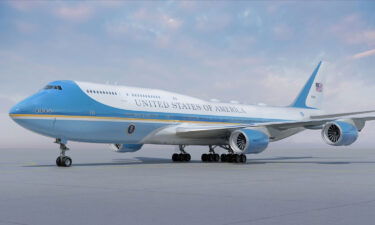 This rendering provided by the Department of the Air Force shows the new color scheme for Air Force One.