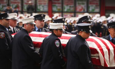 A jury found a New York man guilty of first-degree murder for fatally running over New York City Fire Department EMT Yadira Arroyo with her own ambulance in 2017. The casket for Arroyo is seen here in March