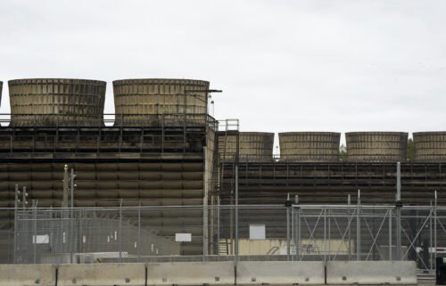 Cooling towers at Xcel Energy's Nuclear Generating Plant are pictured here in 2019