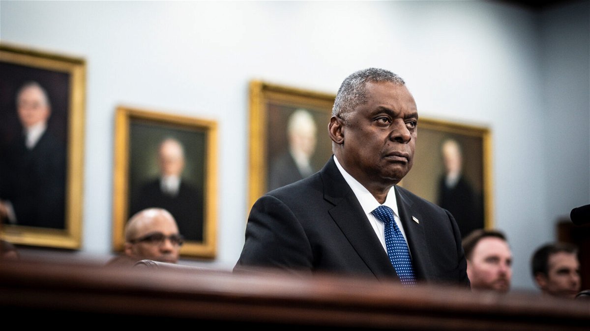 <i>Pete Marovich/The New York Times/Redux</i><br/>Defense Secretary Lloyd Austin testifies during a House subcommittee hearing on Capitol Hill on March 23.